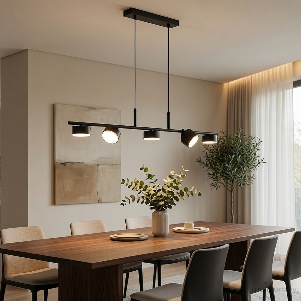 Enisec lampa wisząca 5xGX53 czarna 63460