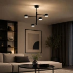 Letis lampa sufitowa 4xGX53 czarna 63472