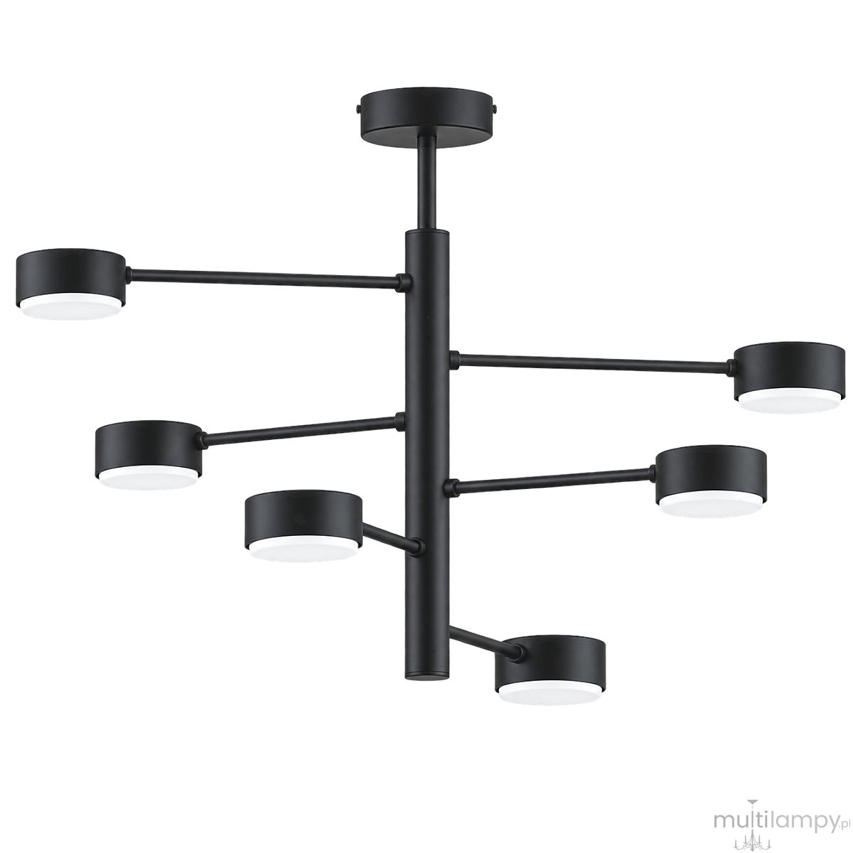 Letis lampa sufitowa 6xGX53 czarna 63481
