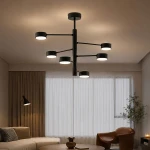 Letis lampa sufitowa 6xGX53 czarna 63481