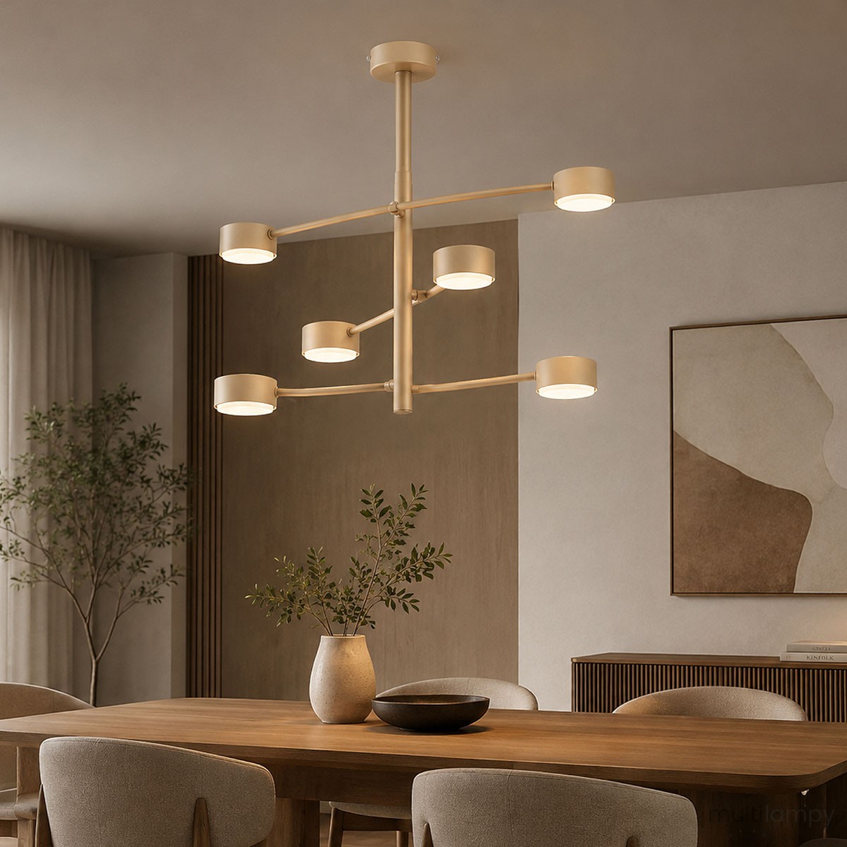 Letis Aro lampa sufitowa 6xGX53 beżowa 63482