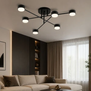 Fenix lampa sufitowa 6xGX53 czarna 63458