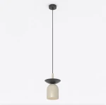 Ego lampa wisząca 1xE14 czarna/mokka 1612/1