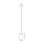 Ego lampa wisząca 1xE14 czarna/mokka 1612/1