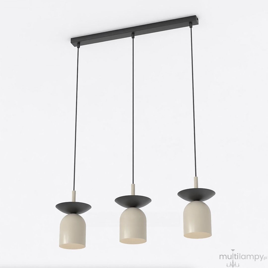 Ego lampa wisząca 3xE14 czarna/mokka 1612/3