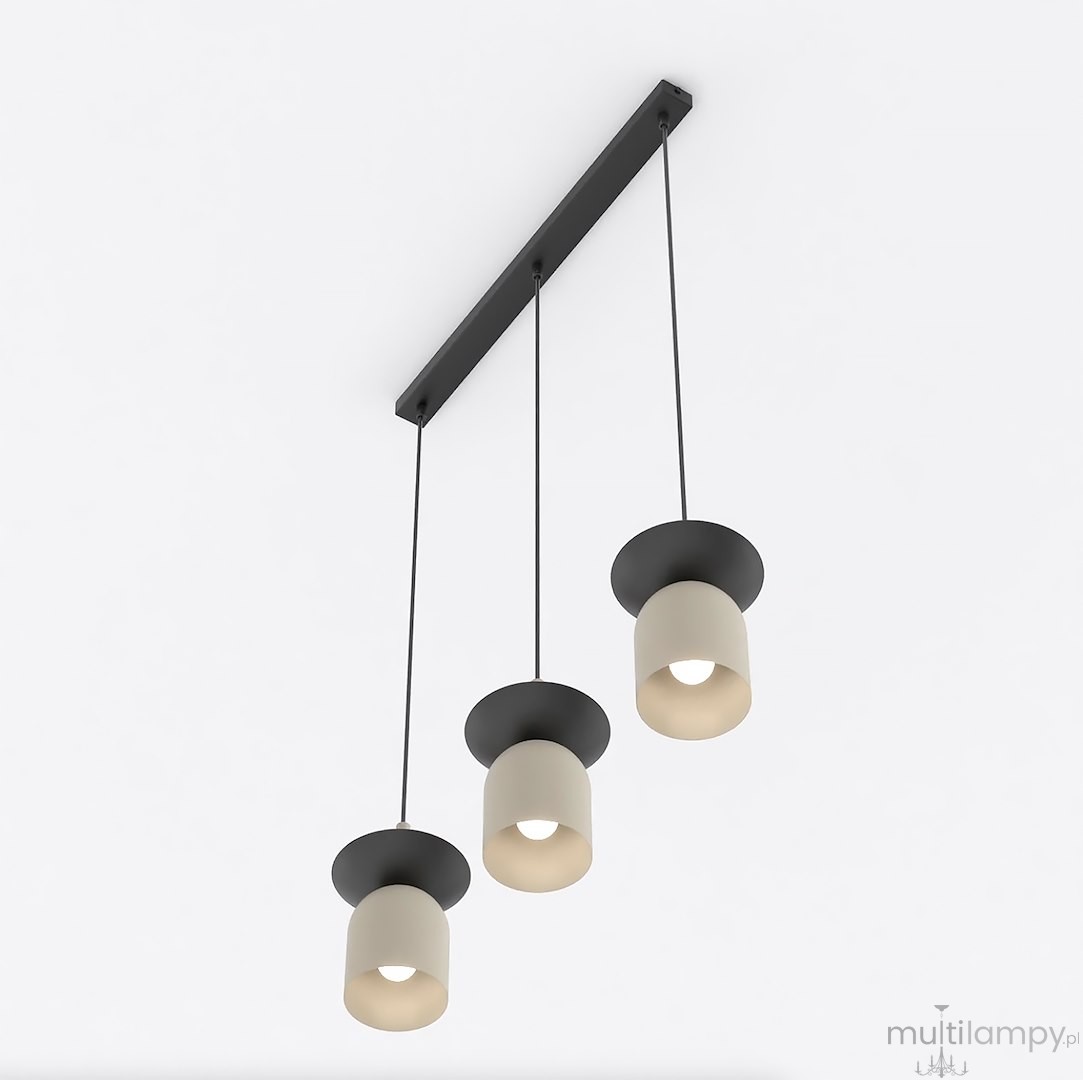 Ego lampa wisząca 3xE14 czarna/mokka 1612/3