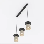 Ego lampa wisząca 3xE14 czarna/mokka 1612/3