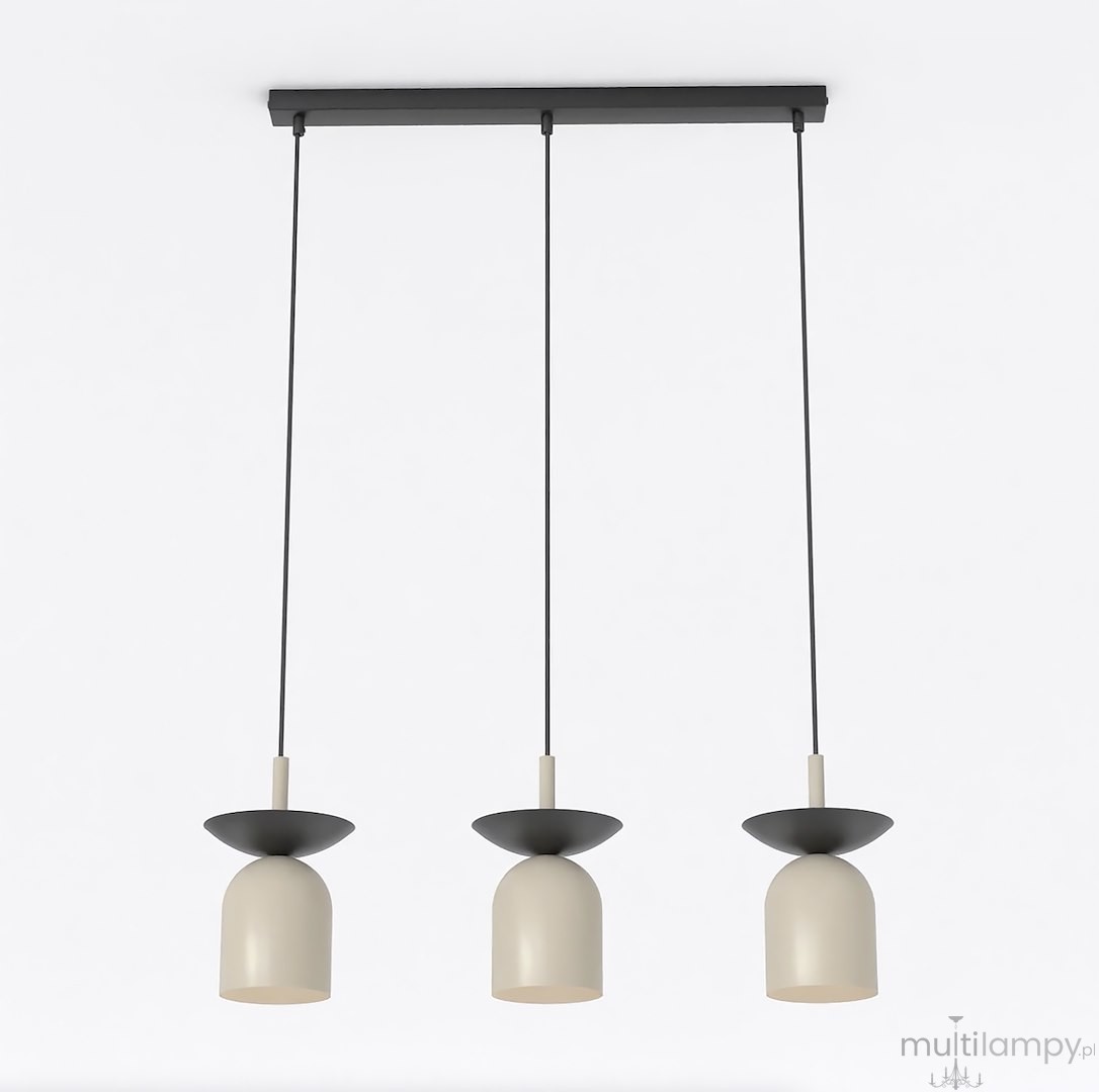 Ego lampa wisząca 3xE14 czarna/mokka 1612/3