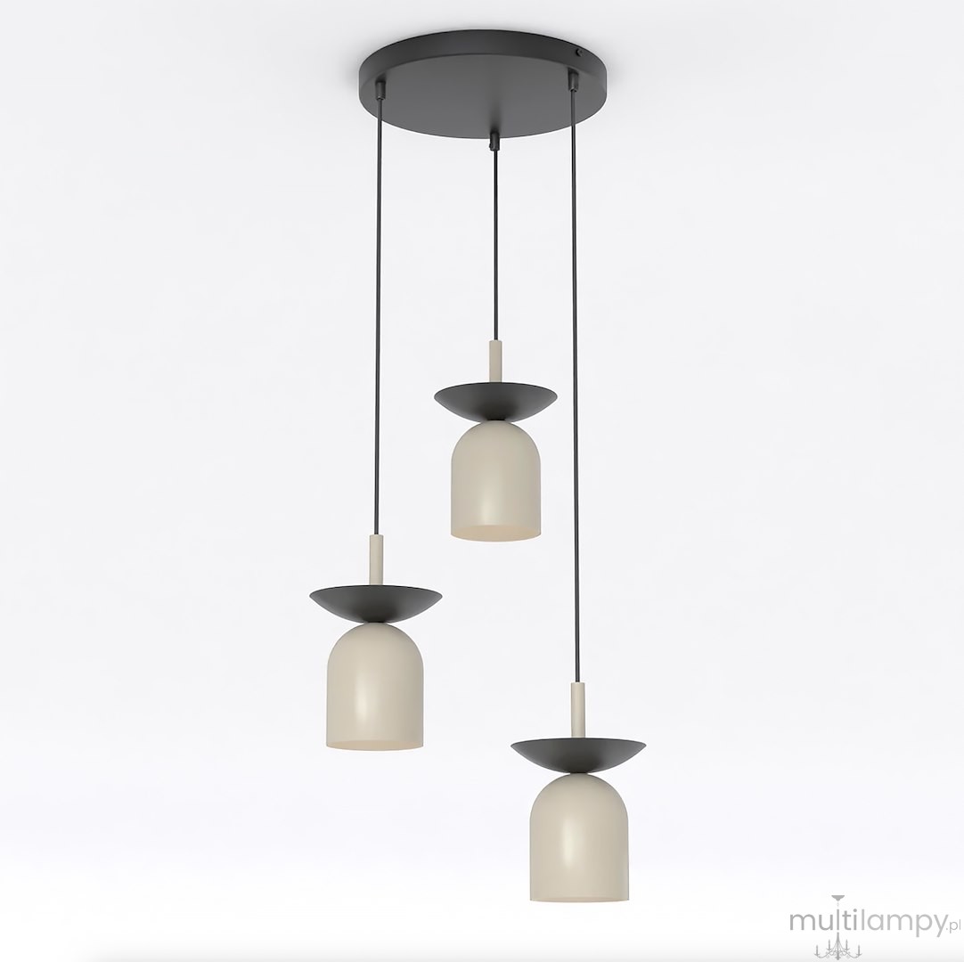Ego lampa wisząca 3xE14 czarna/mokka 1612/3PREM
