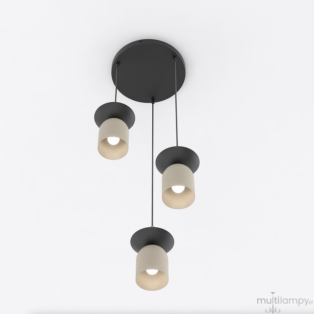Ego lampa wisząca 3xE14 czarna/mokka 1612/3PREM