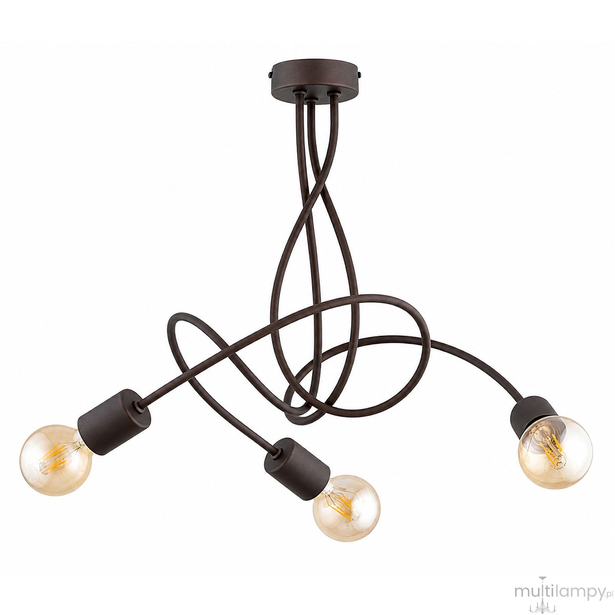Colette lampa wisząca 3xE27 brązowa 62696