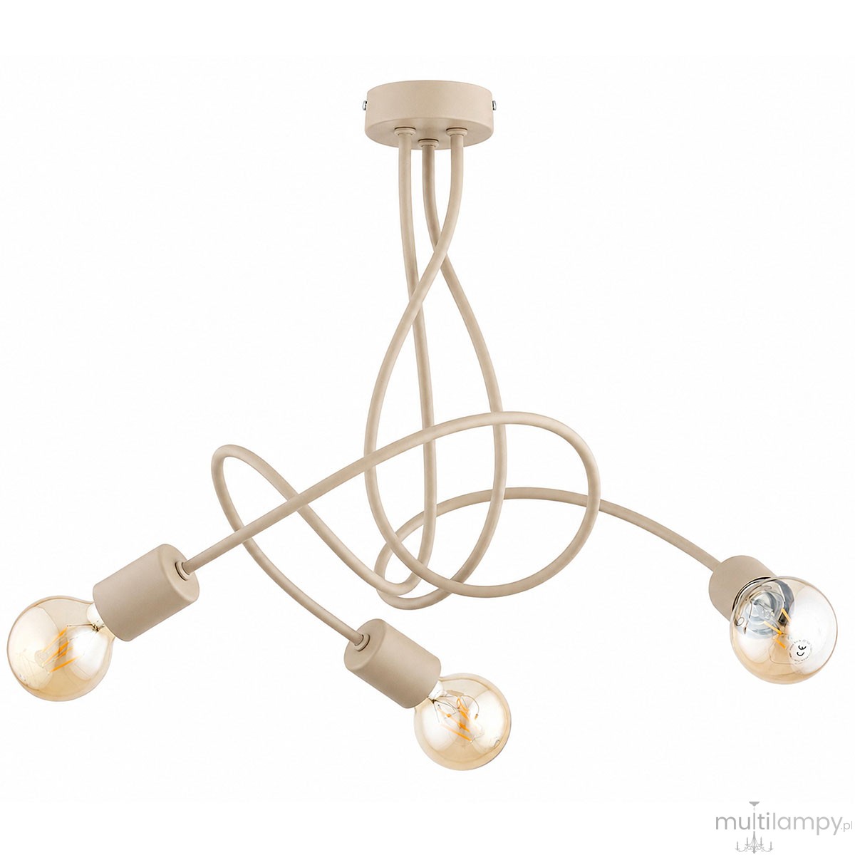 Colette lampa wisząca 3xE27 beżowa 62698