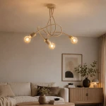 Colette lampa wisząca 3xE27 beżowa 62698