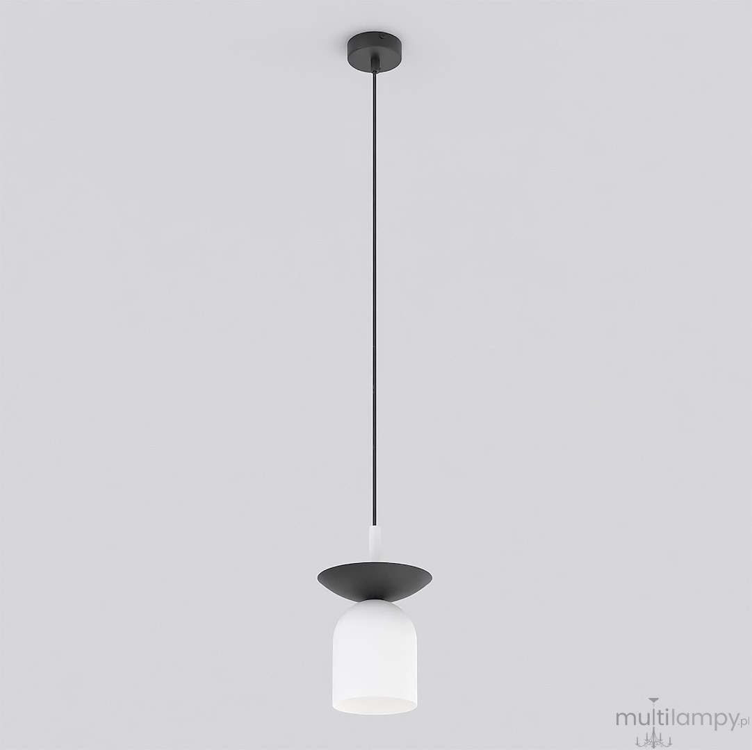 Ego lampa wisząca 1xE14 czarna/biały 1613/1
