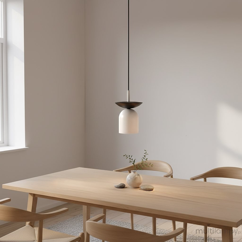 Ego lampa wisząca 1xE14 czarna/biały 1613/1