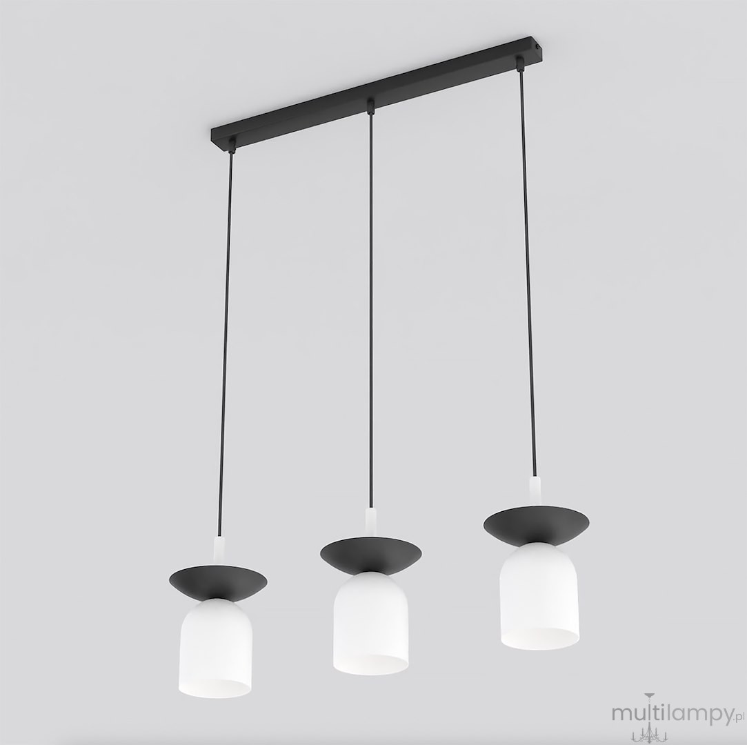 Ego lampa wisząca 3xE14 czarna/biały 1613/3