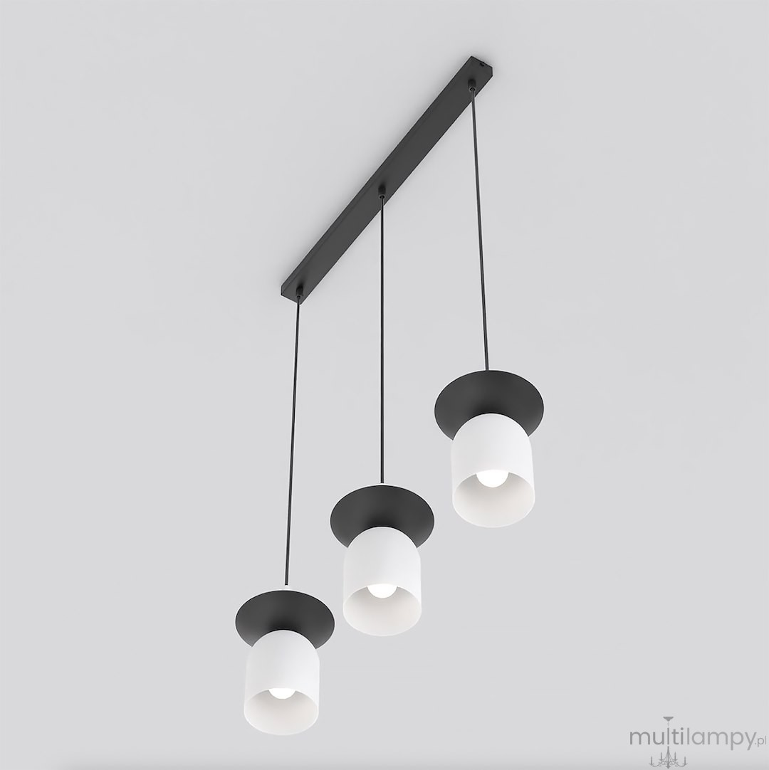 Ego lampa wisząca 3xE14 czarna/biały 1613/3