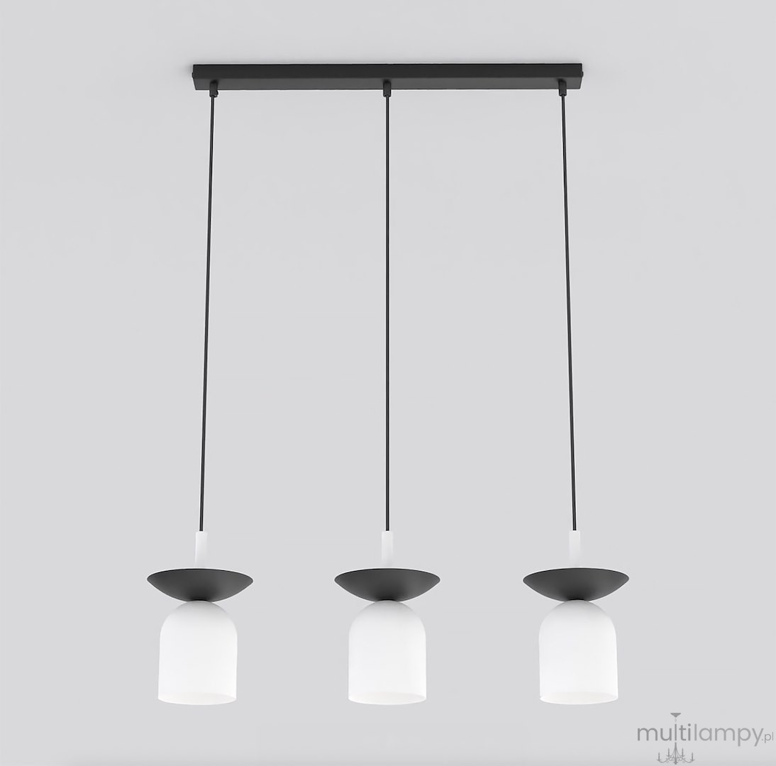 Ego lampa wisząca 3xE14 czarna/biały 1613/3