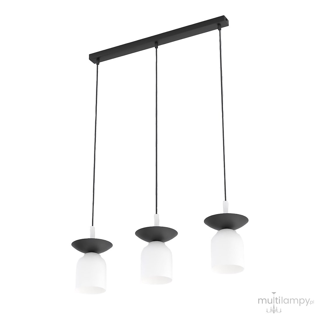 Ego lampa wisząca 3xE14 czarna/biały 1613/3