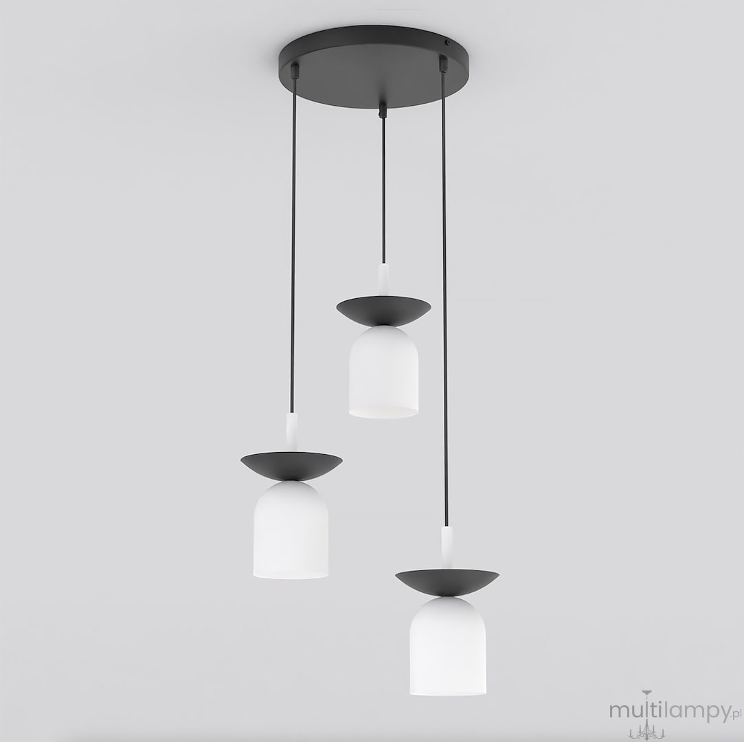 Ego lampa wisząca 3xE14 czarna/biały 1613/3PREM