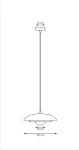 Skin lampa wisząca 1xG9 czarna 1603/1