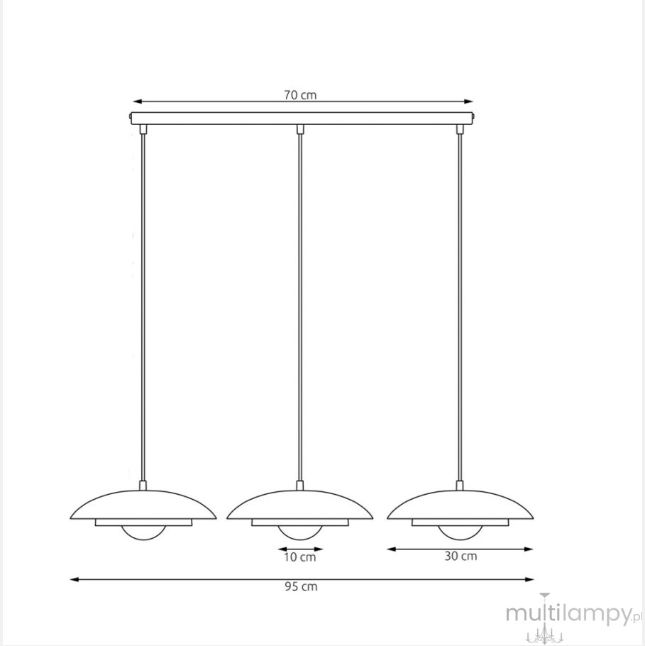 Skin lampa wisząca 3xG9 czarna 1603/3