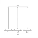 Skin lampa wisząca 3xG9 czarna 1603/3
