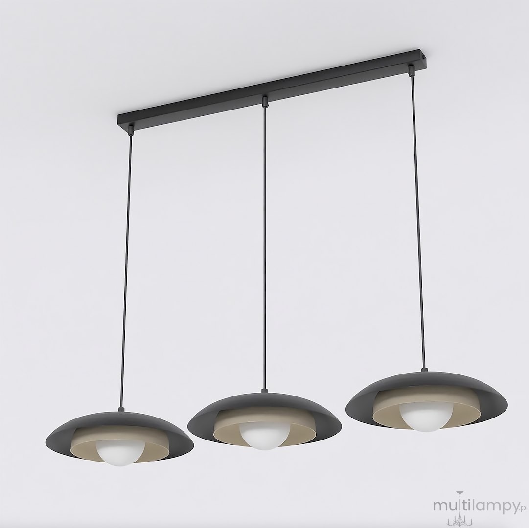 Skin lampa wisząca 3xG9 czarna/mokka 1604/3