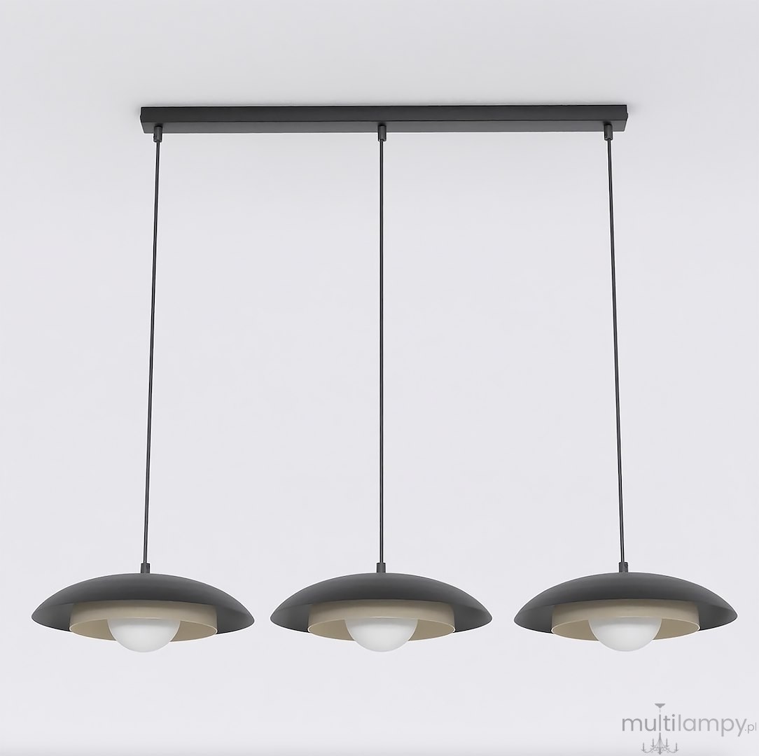 Skin lampa wisząca 3xG9 czarna/mokka 1604/3
