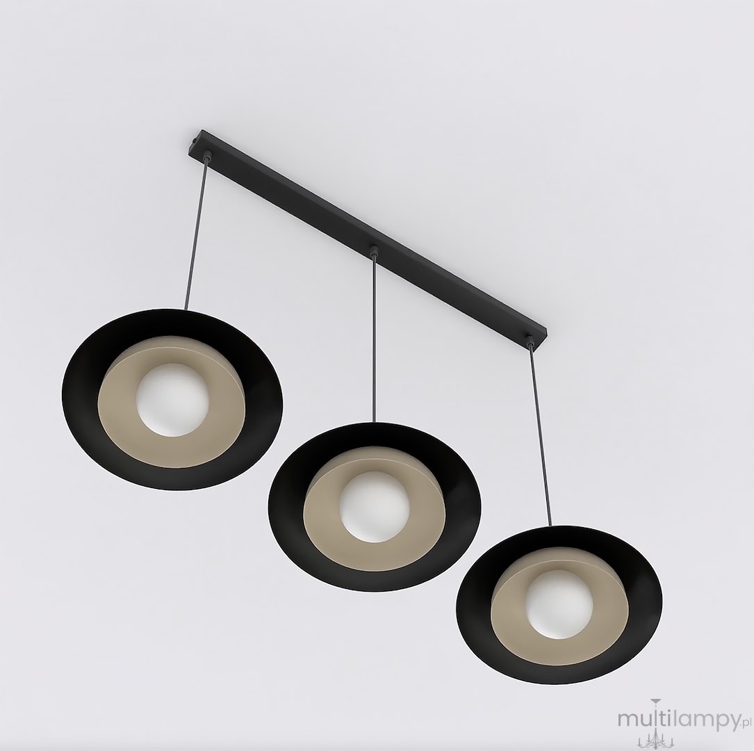 Skin lampa wisząca 3xG9 czarna/mokka 1604/3