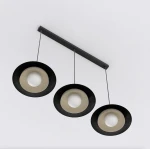 Skin lampa wisząca 3xG9 czarna/mokka 1604/3