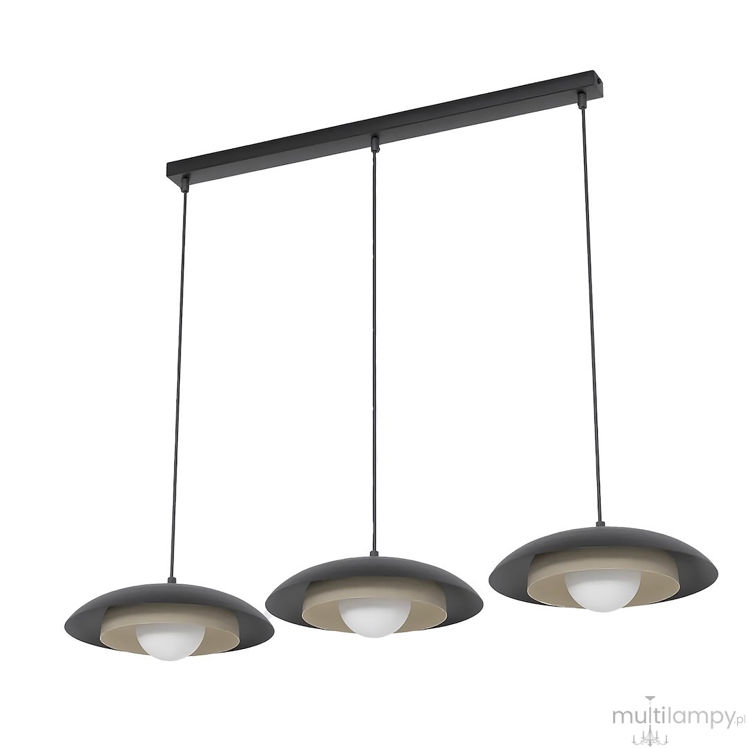 Skin lampa wisząca 3xG9 czarna/mokka 1604/3