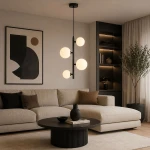 Anri II lampa wisząca 4xG9 czarna 63448