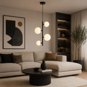 Anri II lampa wisząca 4xG9 czarna 63448