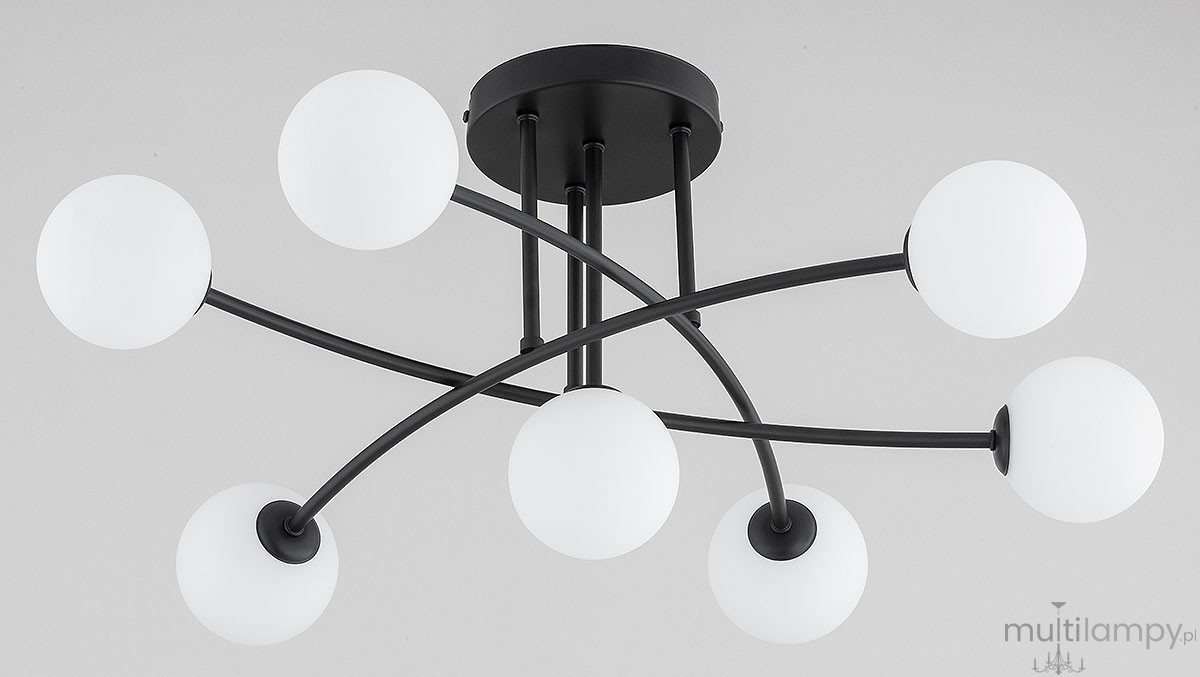 Lavinia lampa sufitowa 7xE27 czarna 63440