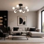 Lavinia lampa sufitowa 7xE27 czarna 63440