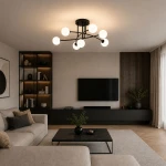 Lavinia II lampa sufitowa 7xE27 czarna 63441