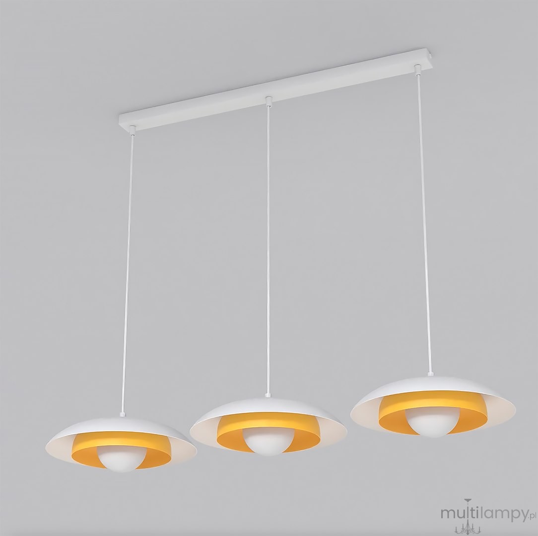 Skin lampa wisząca 3xG9 biała/pomarańcz 1606/3