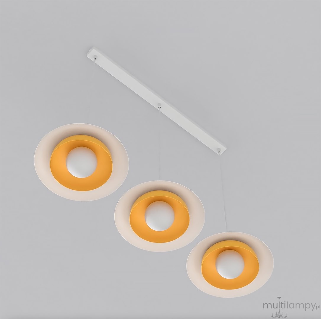 Skin lampa wisząca 3xG9 biała/pomarańcz 1606/3