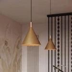 Nox D25 lampa wisząca E27 złota SL.2523