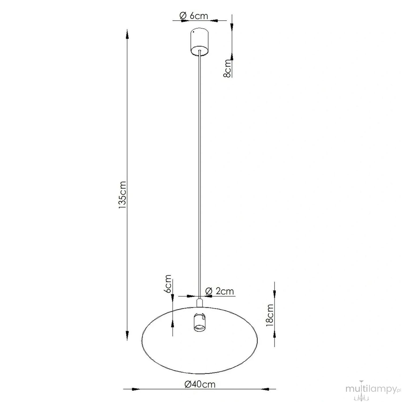 Nox D40 lampa wisząca E27 złota SL.2538