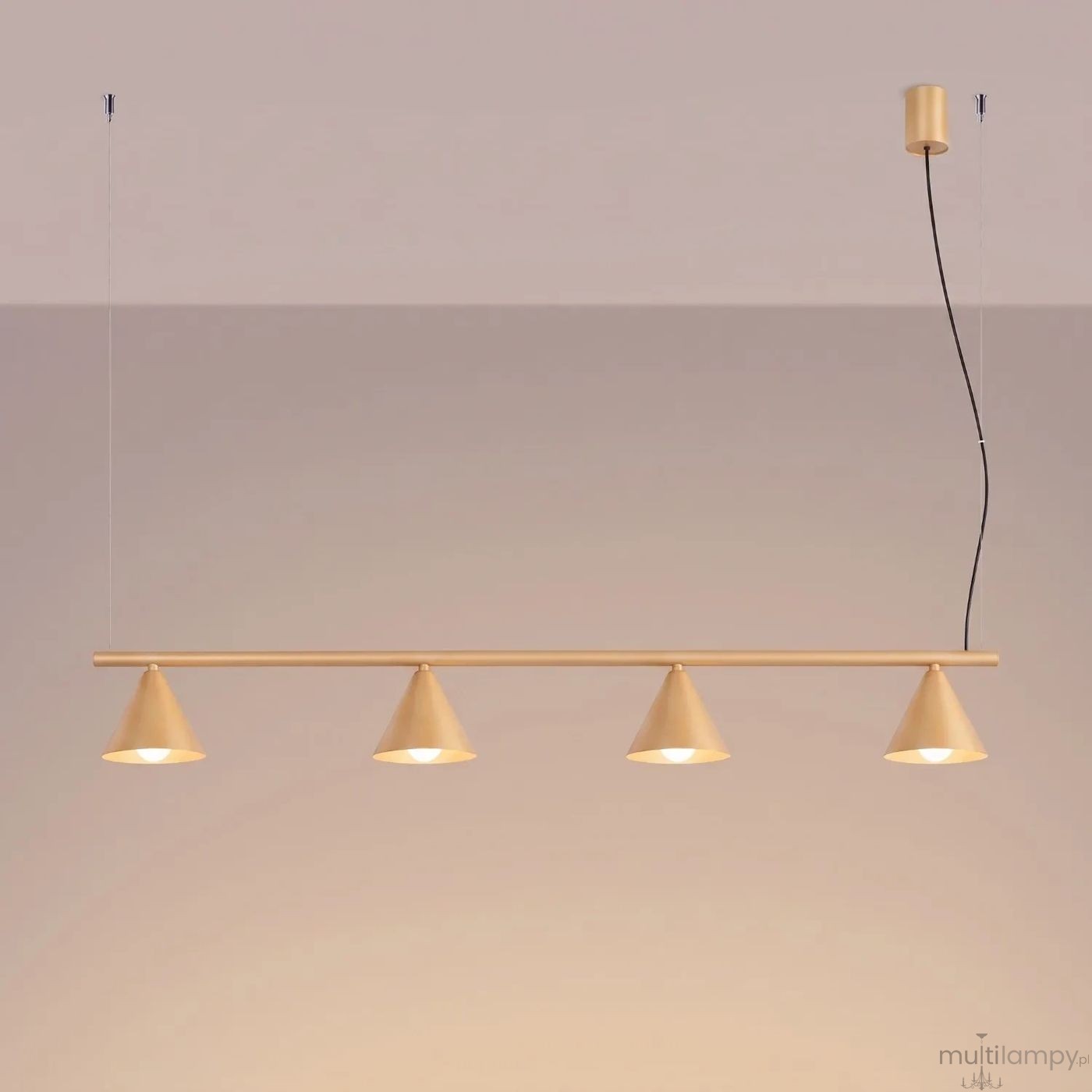 Nox 4L lampa wisząca 4xE14 złota SL.2553