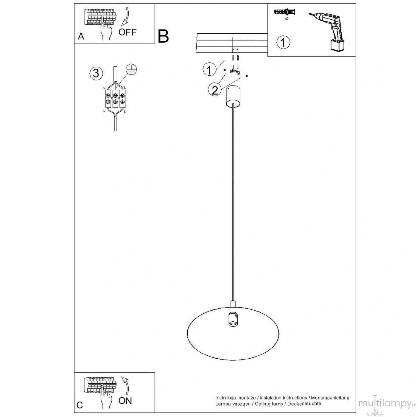 Nox D40 lampa wisząca E27 taupe SL.2542