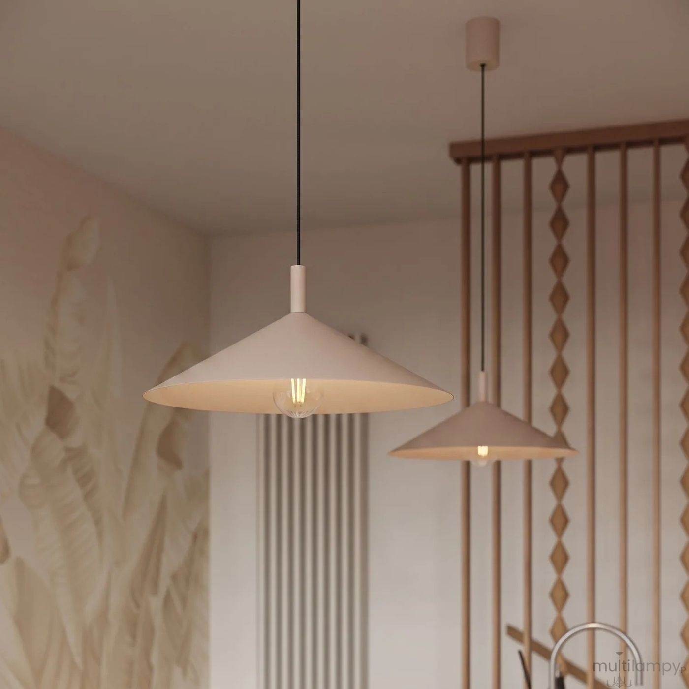 Nox D40 lampa wisząca E27 taupe SL.2542