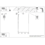 Nox 4L lampa wisząca 4xE14 taupe SL.2557