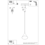 Nox D25 lampa wisząca E27 taupe SL.2527