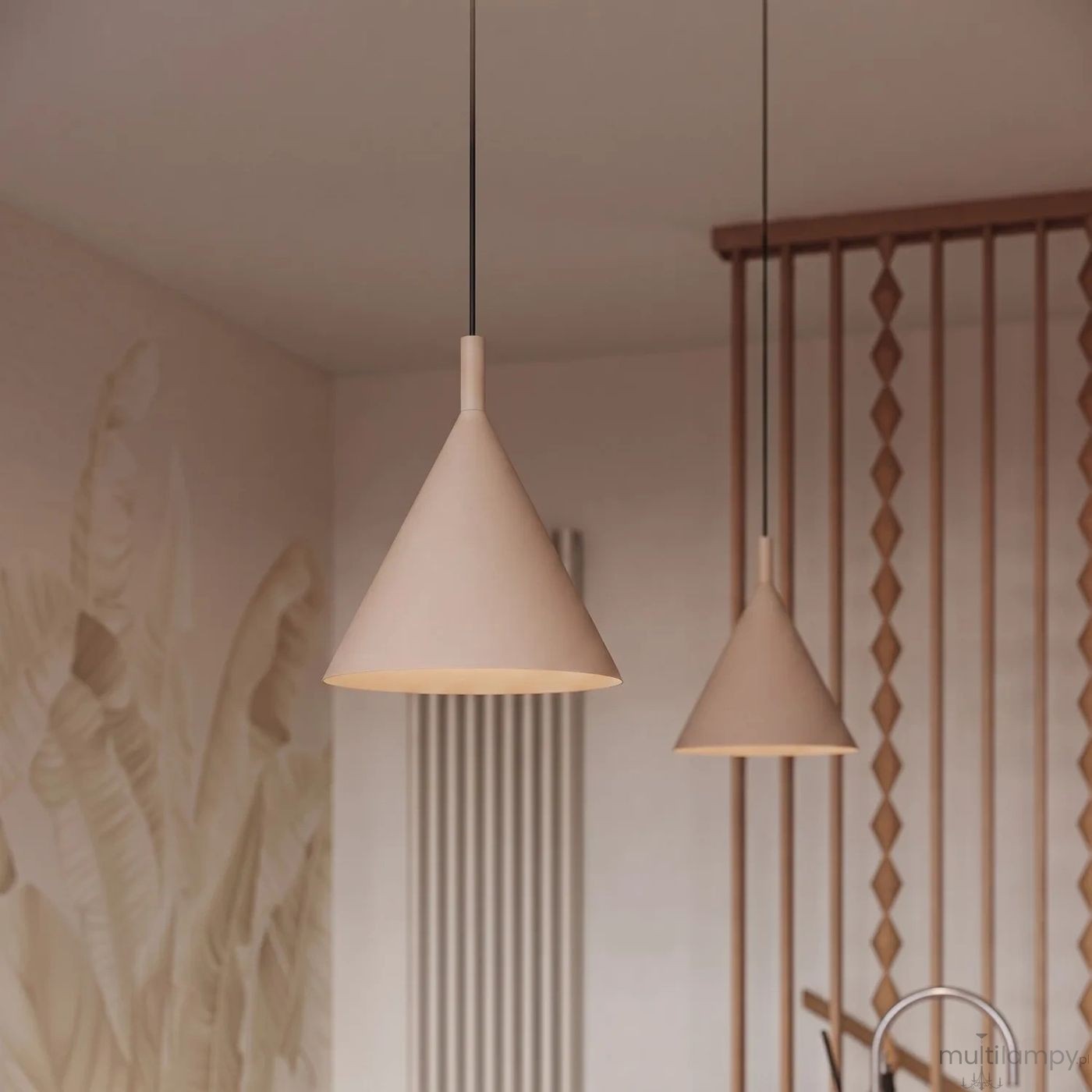 Nox D25 lampa wisząca E27 taupe SL.2527