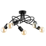 Peria lampa sufitowa 5xE27 czarna 63456