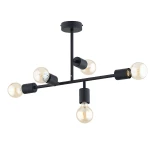 Etomi lampa wisząca 5xE27 czarna 63478