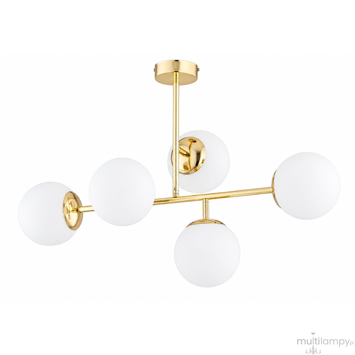 Etomi lampa wisząca 5xE14 złota 63479